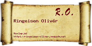 Ringeisen Olivér névjegykártya